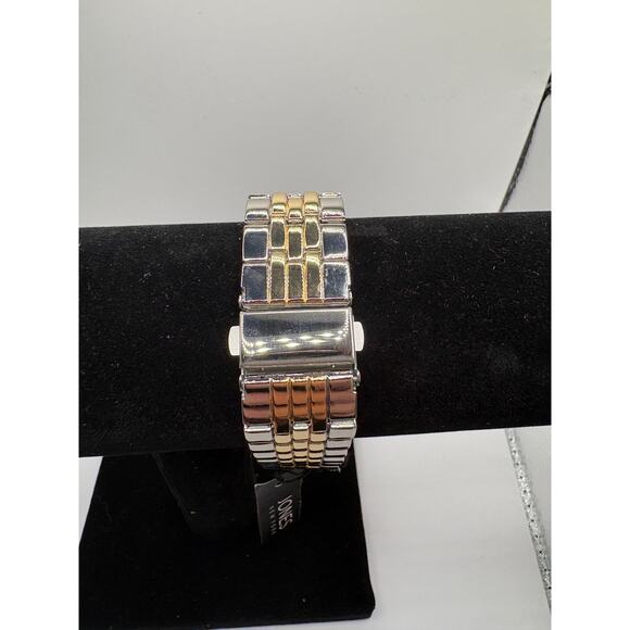 Jones New York Watch Black Dial Two-Tone Bracelet Nwt Style 9775S Silver